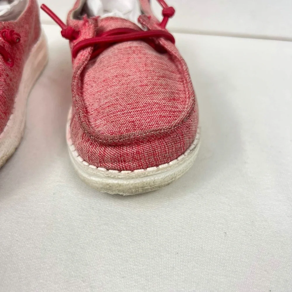 GUC Hey Dude Wendy Sparkle Pink Slip On Loafer Shoes Toddler Girls Size K9